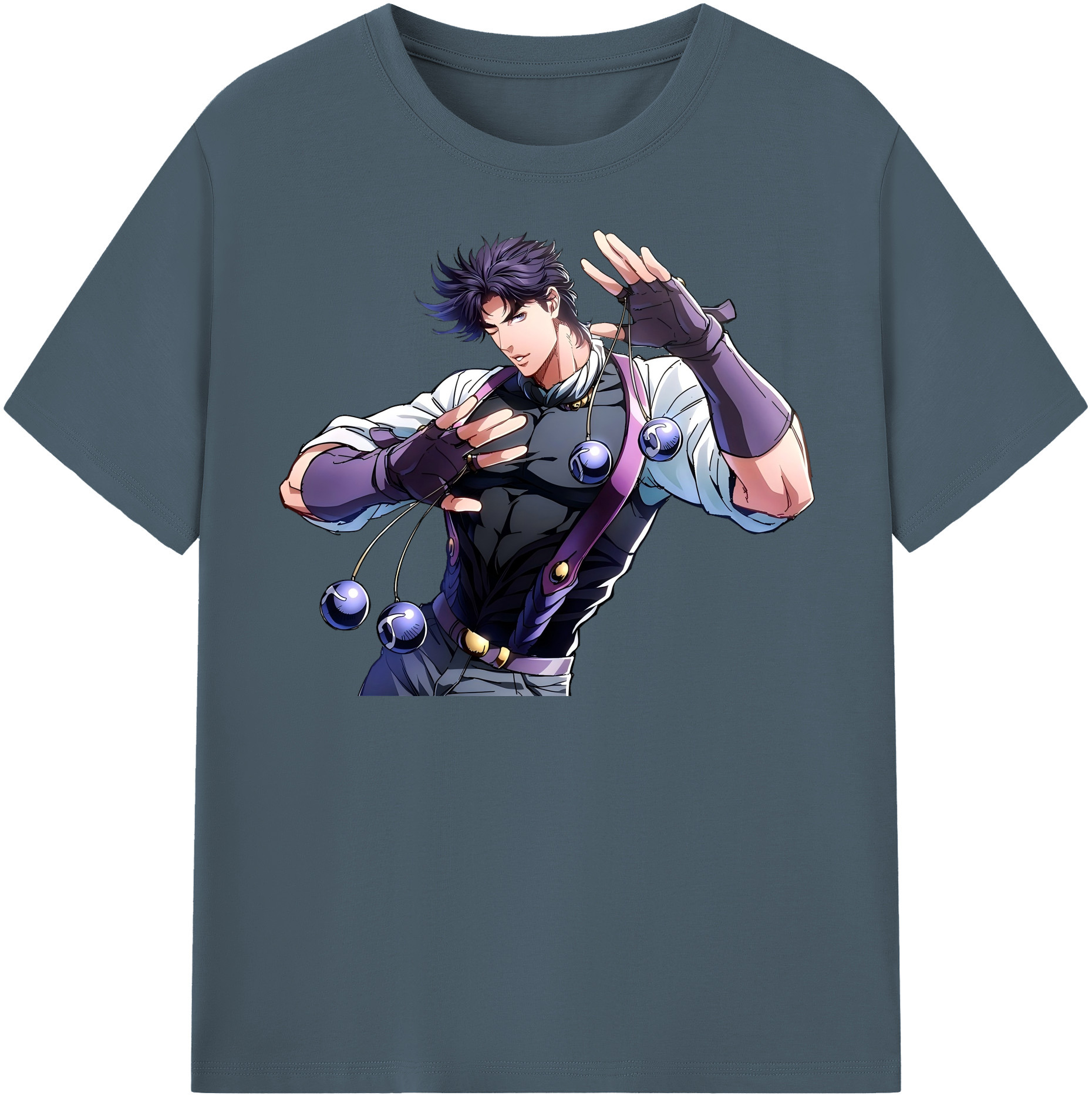 （画像用） ジョジョの奇妙な冒険 JoJo's Bizarre Adventure 綿100％半袖Tシャツ（フロントプリント）